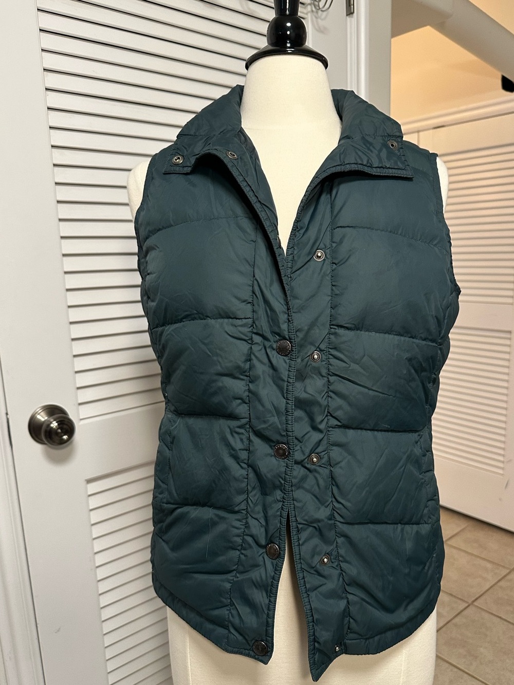 Lands' End Teal Quilted Puffer Vest